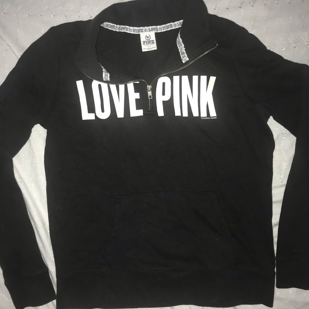 VICTORIA SECRET PINK QUARTER ZIP PULLOVER